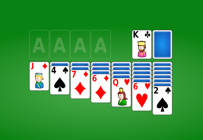 Klondike Solitaire turn one — play for free